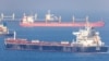 Cargo ship Despina V, carrying Ukrainian grain, is seen in the Black Sea off Kilyos near Istanbul, Turkey, Nov. 2, 2022. 