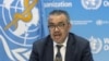 Direktur Jenderal WHO Tedros Ghebreyesus berbicara di Jenewa, Swiss. 