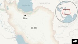 Peta yang menunjukkan wilayah Teheran, Iran. (Foto: AP)