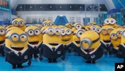 This image released by Illumination & Universal Pictures shows a scene from "Despicable Me 4,. (Illumination & Universal Pictures via AP)