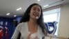 Tsenguun Saruulsaikhan, then a candidate vying for a position in Mongolia's parliament, speaks at a party headquarters in Ulaanbaatar, Mongolia, June 27, 2024.