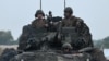 US Marine officers take part in the Combined Arms Live Fire Exercise (CALFEX) as part of the annual naval exercises between the Philippine Marine Corps and US Marine Corps at Capas, Tarlac province Oct. 13, 2022.