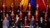 El presidente de Venezuela, Nicolás Maduro, la presidenta de la Corte Suprema de Justicia, Gladys Gutiérrez, y el presidente de la Asamblea Nacional de Venezuela, Jorge Rodríguez, asisten a la inauguración del nuevo mandato judicial, en Caracas, Venezuela, el 31 de enero de 2023.