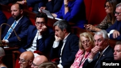 Newly-elected lawmakers attends the first session to elect the new speaker of the National Assembly, after French parliamentary elections, at the National Assembly in Paris, France, July 18, 2024.