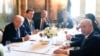 Republican presidential candidate former President Donald Trump meets with Israeli Prime Minister Benjamin Netanyahu at his Mar-a-Lago estate, July 26, 2024, in Palm Beach, Florida.