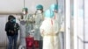 2022年5月24日台湾人们等待接受冠状病毒病 (COVID-19) 检测