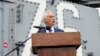 FILE - U.S. Ambassador to Japan Rahm Emanuel delivers a speech at the U.S. Navy aircraft carrier USS Ronald Reagan at the U.S. Navy's Yokosuka base, in Yokosuka, south of Tokyo, May 16, 2024.