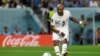 Le milieu de terrain ghanéen Andre Ayew lors du match de football de la Coupe du monde Qatar 2022 entre le Ghana et l'Uruguay, à Doha, le 2 décembre 2022.