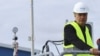 Міністр економіки Німеччини Роберт Габек на газовій станції в Любміні в Німеччині, де газопровід Північний Потік виходить з Балтійського моря на сушу 