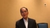 资料照片：目前是台湾立法院院长的游锡堃2019年9月14日在无公职身份时到华盛顿近郊参加台湾人公共事务会活动并接受美国之音专访。(美国之音锺辰芳拍摄）