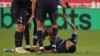 Mosani ya ekolo Maroc na club Olympique Marseille Amine Harit azali kobundana na mpasi na likolo na match na AS Monaco na etando ya masano Louis II, na Monaco, 13 novembre 2022.