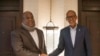 Président Félix Tshisekedi ya RDC (G) na mokokani wa ye ya Rwanda Paul Kagame bapesani mbote na Aqaba, Jordanie, 24 mars 2022, (Présidence Rwanda)
