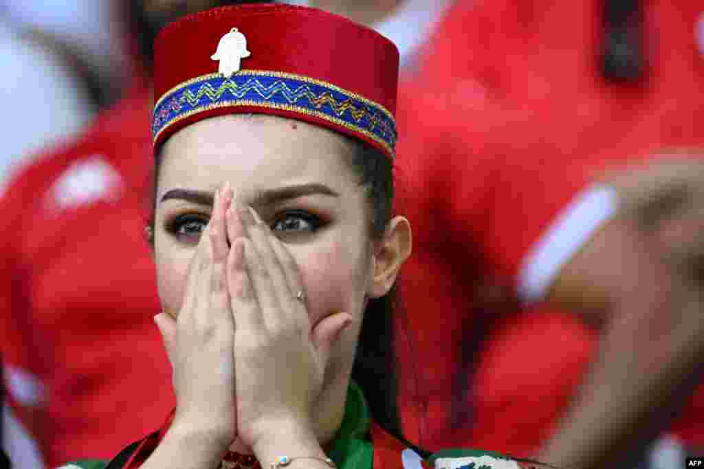 Mokumisi ya Tunisie aleli nsima na ekipi na ye kopola 1-0 na Australie na match ya groupe D ya Mondial Qatar 2022 na stade Al-Janoub, Doha, 26 novembre 2022. (Photo Chandan KHANNA / AFP)