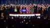 Mantan Presiden Amerika Serikat dan calon presiden dari Partai Republik Donald Trump berpidato pada malam Pemilu Amerika 2024 di West Palm Beach Convention Center, West Palm Beach, Florida, 6 November 2024. (Jim WATSON / AFP)