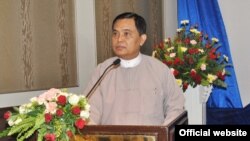 ပြန်ကြားရေးဝန်ကြီး ဦးအောင်ကြည် (ဓာတ်ပုံ - Ministry of Information)