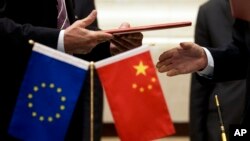 欧盟与中国贸易摩擦不断。（美联社资料图）