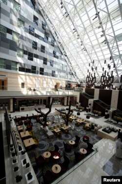 Di dalam hotel Hyatt Regency Oryx Doha, hotel tim untuk Ekuador pada Piala Dunia 2022. (Foto: REUTERS/Hamad I Mohammed)