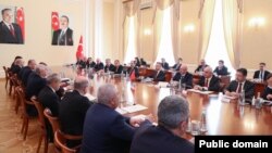 Azərbaycan ilə Türkiyə arasında iqtisadi əməkdaşlıq üzrə birgə Hökumətlərarası Komissiyanın iclası (Foto Nazirlər Kabinetinindir)