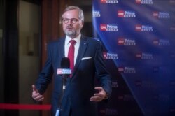 Pemimpin Partai Sipil Republik Ceko Petr Fiala di Praha, Republik Ceko. (Foto: AFP)