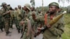 Basoda ba FARDC mampinga ma Ekolo Congo démocratique na bitumba na batomboki ba M23 na Kibati, pene na Goma , 30 aout 2013. 
