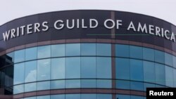 The Writers Guild of America West offices are seen in Los Angeles, April 25, 2023. 