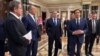 Госсекретарь США Марко Рубио, советник по национальной безопасности Майк Уолтц министр, посланник Стив Виткофф, министр иностранных дел РФ Сергей Лавров и помощник президента Юрий Ушаков, в Эр-Рияде 18 февраля 2025 года. (Фото: Handout / RUSSIAN FOREIGN MINISTRY / AFP)