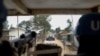 Pasukan PBB yang di Republik demokratik Kongo (MONUSCO) berpatroli menuju area kamp Kigonze, Kongo, pada 2 Maret 2023. (Foto: Reuters/Paul Lorgerie)