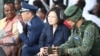 台湾总统蔡英文视导汉光演习(台湾国防部提供)