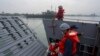 FILE - Navy soldiers stand on a landing craft during a military drill in Kaohsiung City, Taiwan on January 12, 2023. 