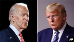 Presiden AS Joe Biden dan mantan Presiden Donald Trump berbeda pandangan soal keterlibatan AS di Ukraina (foto: ilustrasi). Hanya sedikit pemilih AS menganggap isu Ukraina sebagai isu penting. 