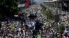 Thousands of supporters of the religious party Tehreek-e-Labaik Pakistan take part in a rally in solidarity with Palestinian people in Gaza, in Rawalpindi, Pakistan, on July 13, 2024.