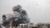 El humo se eleva tras los ataques israelíes en Gaza, 9 de octubre de 2023. 