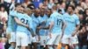 Les joueurs des Manchester City célèbrent après un but, 9 novembre 2017