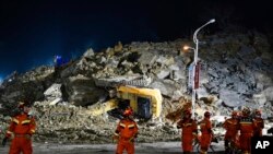 Un glissement de terrain en Chine.