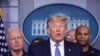 President Donald Trump speaks during a briefing about the coronavirus in the James Brady Press Briefing Room of the White House, Sunday, March 15, 2020, in Washington. (AP Photo/Alex Brandon)