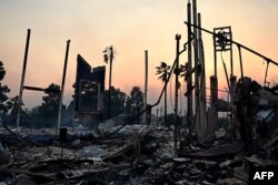 Руїни церкви в районі Пасіфік-Палісейдс, штат Каліфорнія, 8 січня 2025 року. Фото: AGUSTIN PAULLIER/AFP